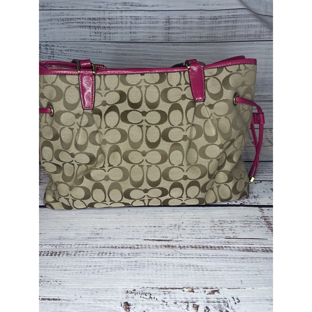 Coach F28501 Signature Stripe Drawstring Carryall… - image 7